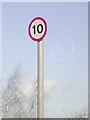 UK 10 Speed Limit Sign