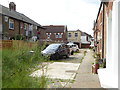 Terrace of houses seen from twitten