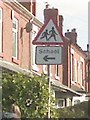 UK School Ahead Sign on your left turn