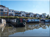 TL3213 : Houseboats, River Lea, Hertford, Hertfordshire by Christine Matthews