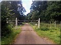 Welbeck Estate gates from Drinking Pit Lane