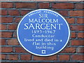 Blue plaque opposite the Albert Hall