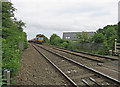 Class 66 108 approaches Glebe Road level crossing