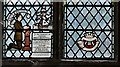 SX0767 : Bodmin, St. Petroc's Church: Dedicated stained glass window 2, the first dedication by Michael Garlick