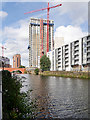 SJ8297 : New Development next to River Irwell by David Dixon
