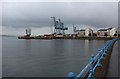 Observation tower and cranes at Ocean Terminal