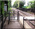 Access gate to the level crossing near Ty Glas railway station, Cardiff