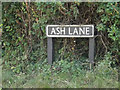 TM1191 : Ash Lane sign by Geographer