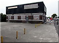 Boarded-up building near the Bus Depot, Barry