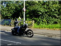 H4772 : Man on motorcycle, Donaghanie Road, Cranny by Kenneth  Allen
