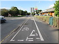 Cycle lane on the Macon Way pavement, Crewe