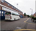 Away team coach outside Edgeley Park, Stockport