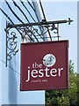 Sign for the jester, Station Road