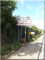 TL9174 : Roadsign on the A1088 Ixworth Road by Geographer