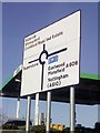 UK Roundabout Ahead Sign