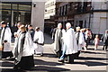 View of a Great Fire of London Parade rounding the corner from Cock Lane into Giltspur Street #35