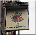 The Florist pub name sign, Shaw Heath, Stockport