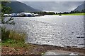 NN2896 : The shore at the north end of Loch Lochy by Jim Barton