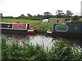 NT0377 : Stern-to-stern on the Union Canal by M J Richardson