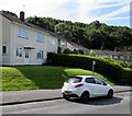 Houses on a bank above Graig Wood Close, Malpas, Newport