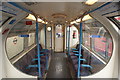 View along the inside of the 1967 Victoria Line tube stock carriage #4