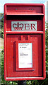 Close up, Elizabeth II postbox on the B5301, Pelutho