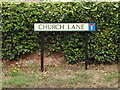 Church Lane sign