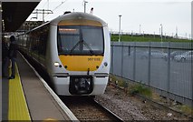 TQ8385 : London bound train, Leigh on Sea Station by N Chadwick