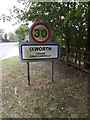 TL9371 : Ixworth Village Name sign on Bardwell Road by Geographer