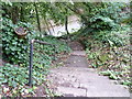 Steps down to Worcester Road from cemetery, Droitwich