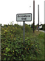 TL9369 : Grimstone End Village name sign on Mill Road by Geographer