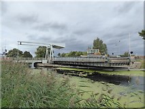 SX9489 : Swing bridge over Exeter Canal  by David Smith