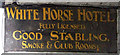 Old sign for the White Horse Hotel, Whitby