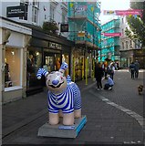 TQ3104 : Snowdogs by the Sea: #17 - Horatio the Bathing Beauty by Simon Carey