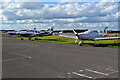 Light aircraft on the apron at Blackbushe