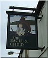 Sign for the Eagle & Child, Hurst Green