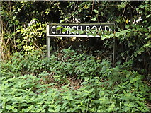 TM1389 : Church Road sign by Geographer