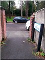 Bournemouth: Carlton Walk sign on footpath D03