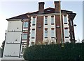 Block of flats (side view) on Queens Road, Hendon