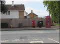 Older and newer communications equipment on a Cheltenham corner