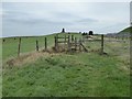 SJ8250 : Path junction and stile on Bignall Hill by Jonathan Hutchins