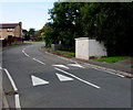 Speed bumps and an electricity substation, Pensarn Way, Henllys, Cwmbran