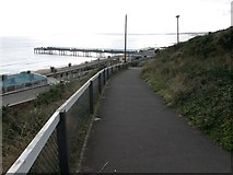 SZ1191 : Boscombe: footpath F08 heads for the prom by Chris Downer