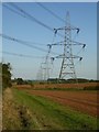 ST7677 : Electricity pylons near Tormarton by Philip Halling