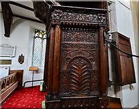 TF5065 : Burgh le Marsh, St. Peter and St. Paul's Church: The Jacobean pulpit (1623) 2 by Michael Garlick