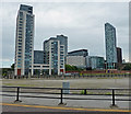 Tower blocks next to the Princes Dock, Liverpool