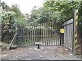 High security gate on Cobbett Hill Road