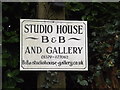 TM1485 : Studio House B & B & Gallery sign by Geographer