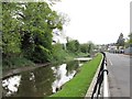 The disused Newry Canal and the entrance to the Win Business Park