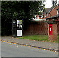 Queen Elizabeth II postbox and BT phonebox, Audlem Road, Nantwich